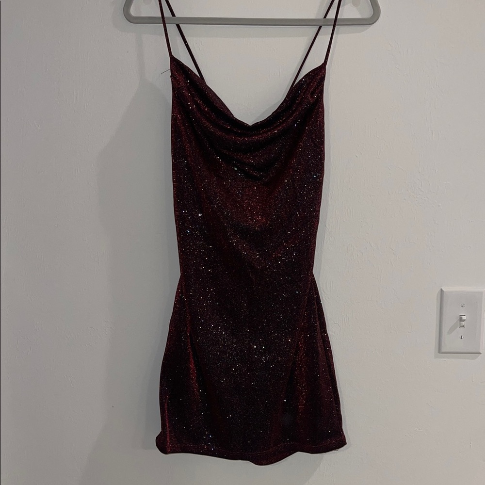 Sparkling Red Mini Dress